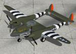 FS2004 / FSX Lockheed P-38J-10-LO Lightning 'Scat II' Capt. Robin Olds - Textures only